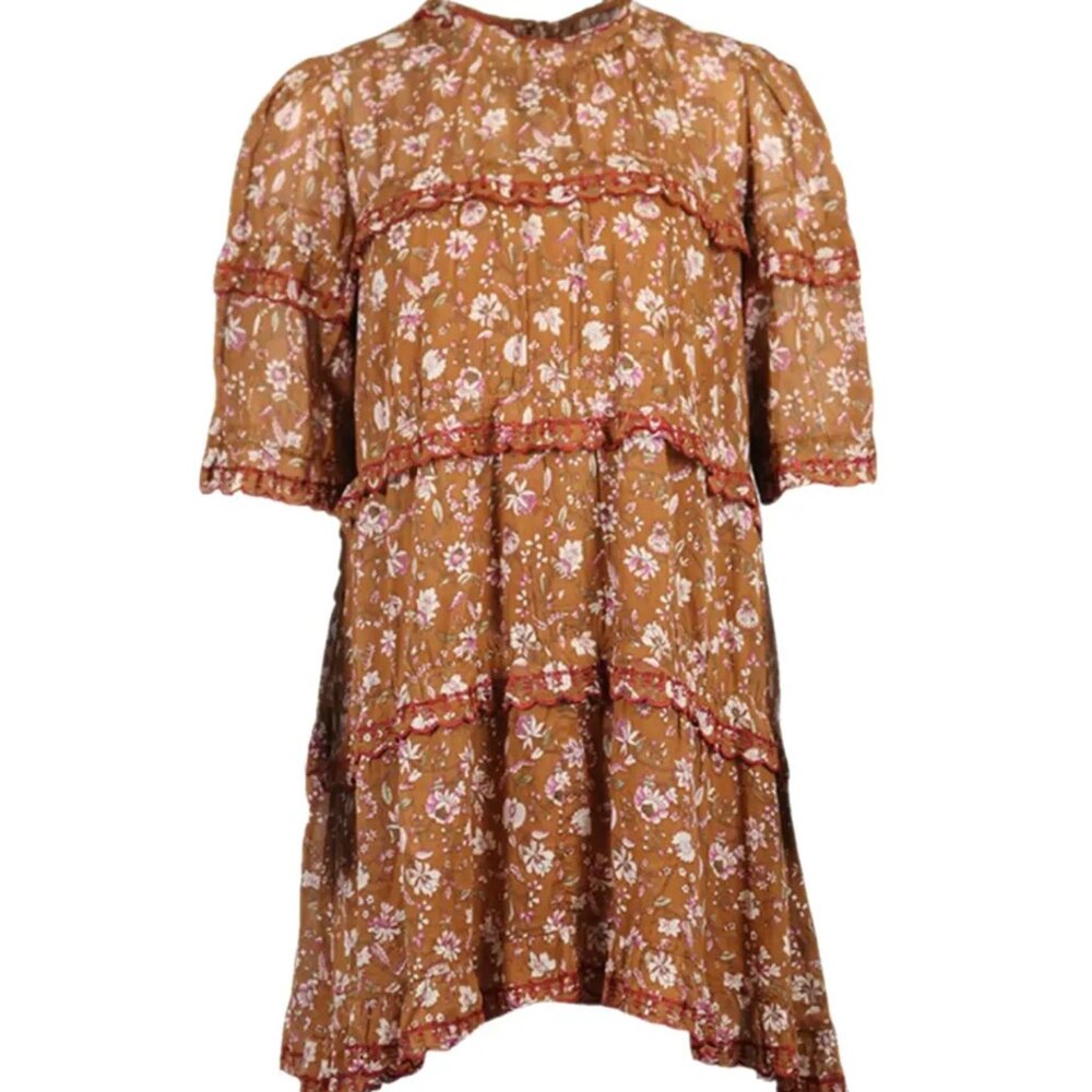 Isabel Marant Etoile Floral Print Knee-Length Dress Size 36